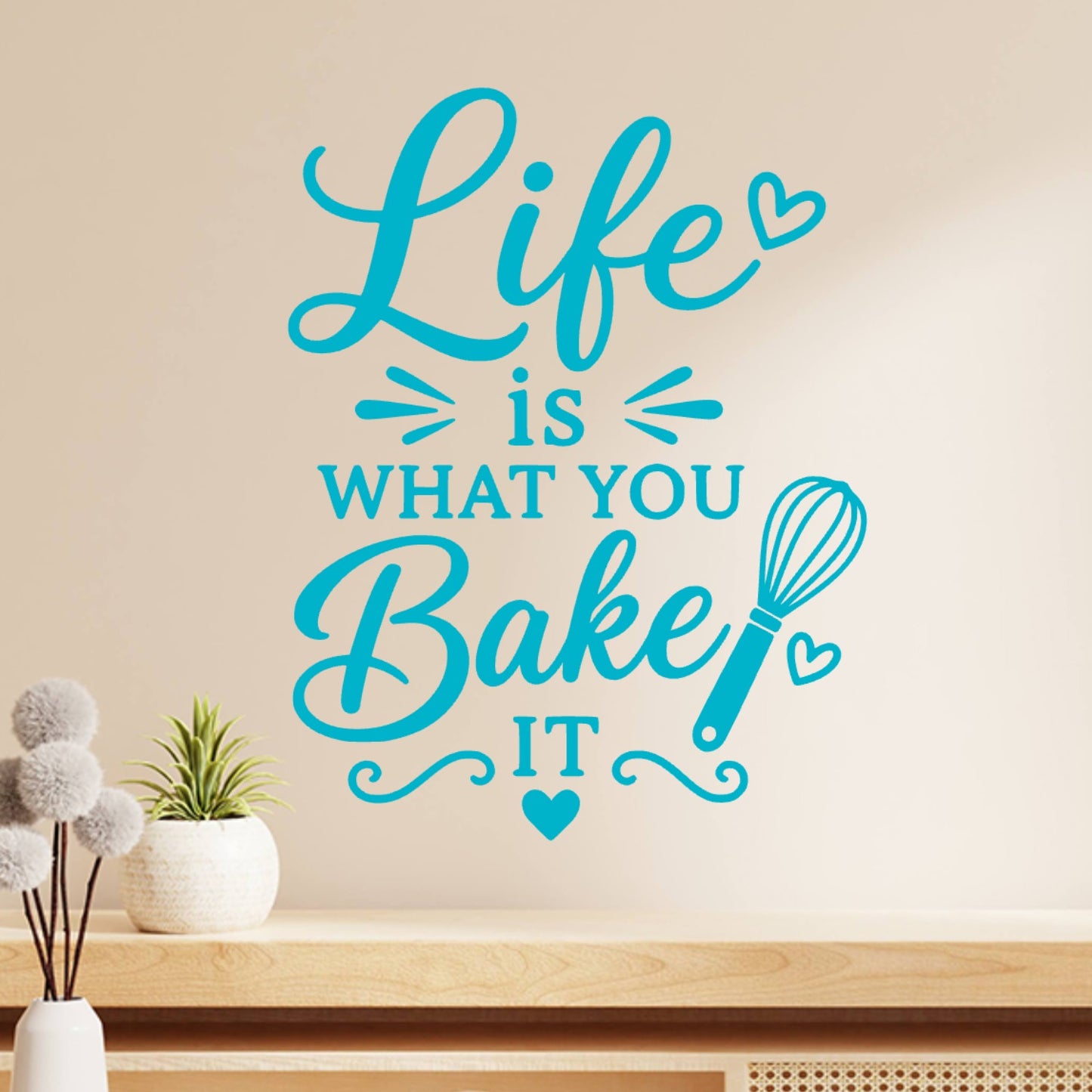 Life is What You Bake It Wall Sticker – Baking Kitchen Quote Decal