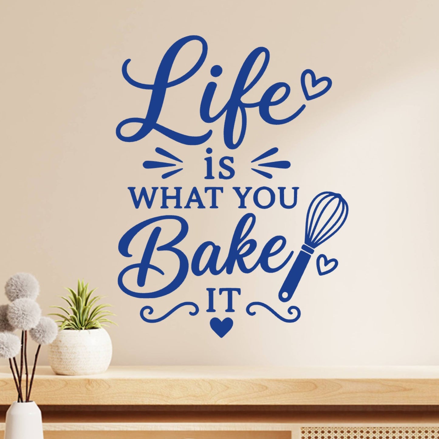 Life is What You Bake It Wall Sticker – Baking Kitchen Quote Decal