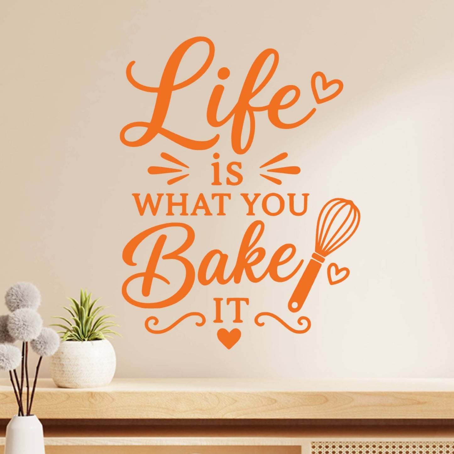 Life is What You Bake It Wall Sticker – Baking Kitchen Quote Decal