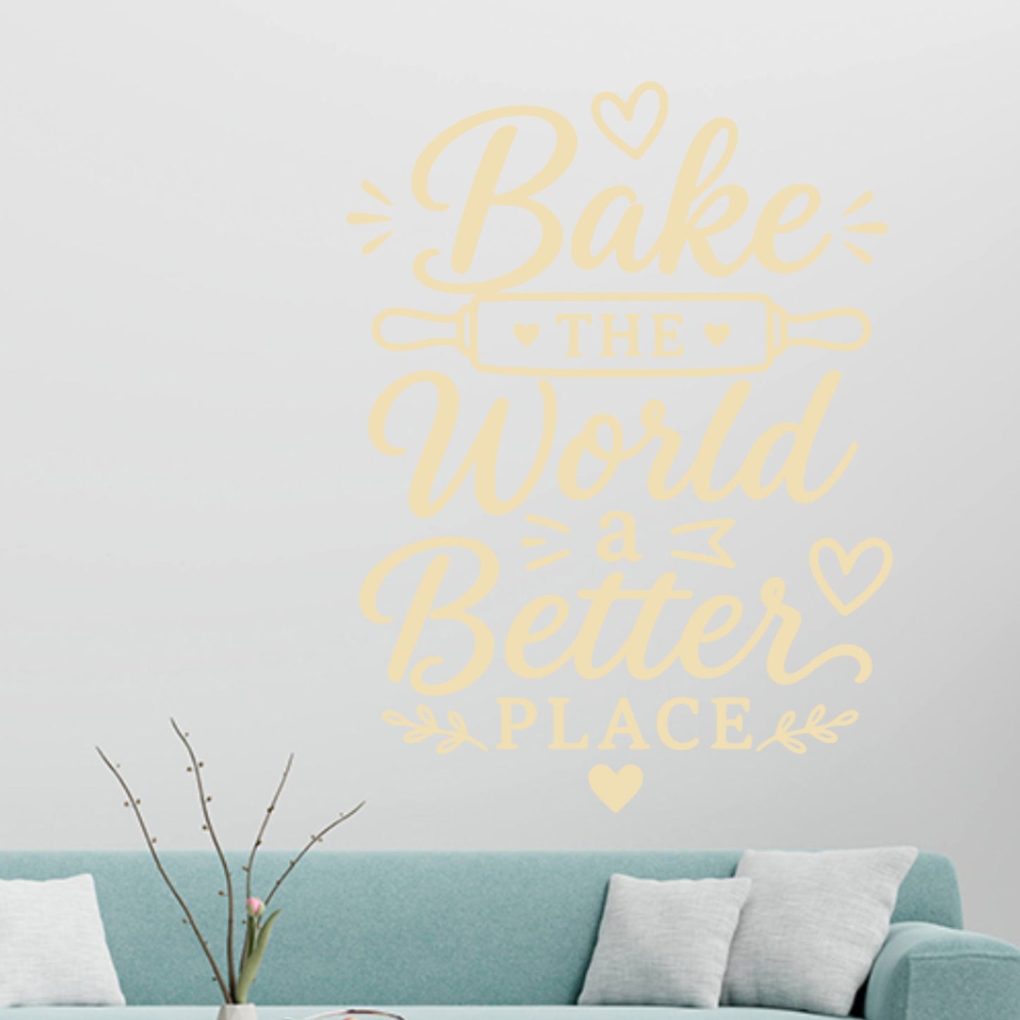 Bake the World a Better Place Wall Sticker – Baking Quote Decal