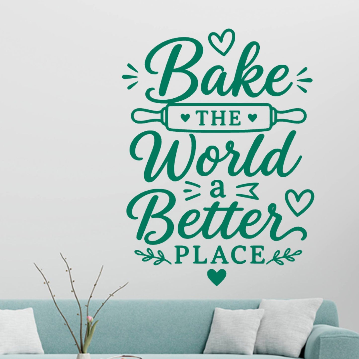 Bake the World a Better Place Wall Sticker – Baking Quote Decal