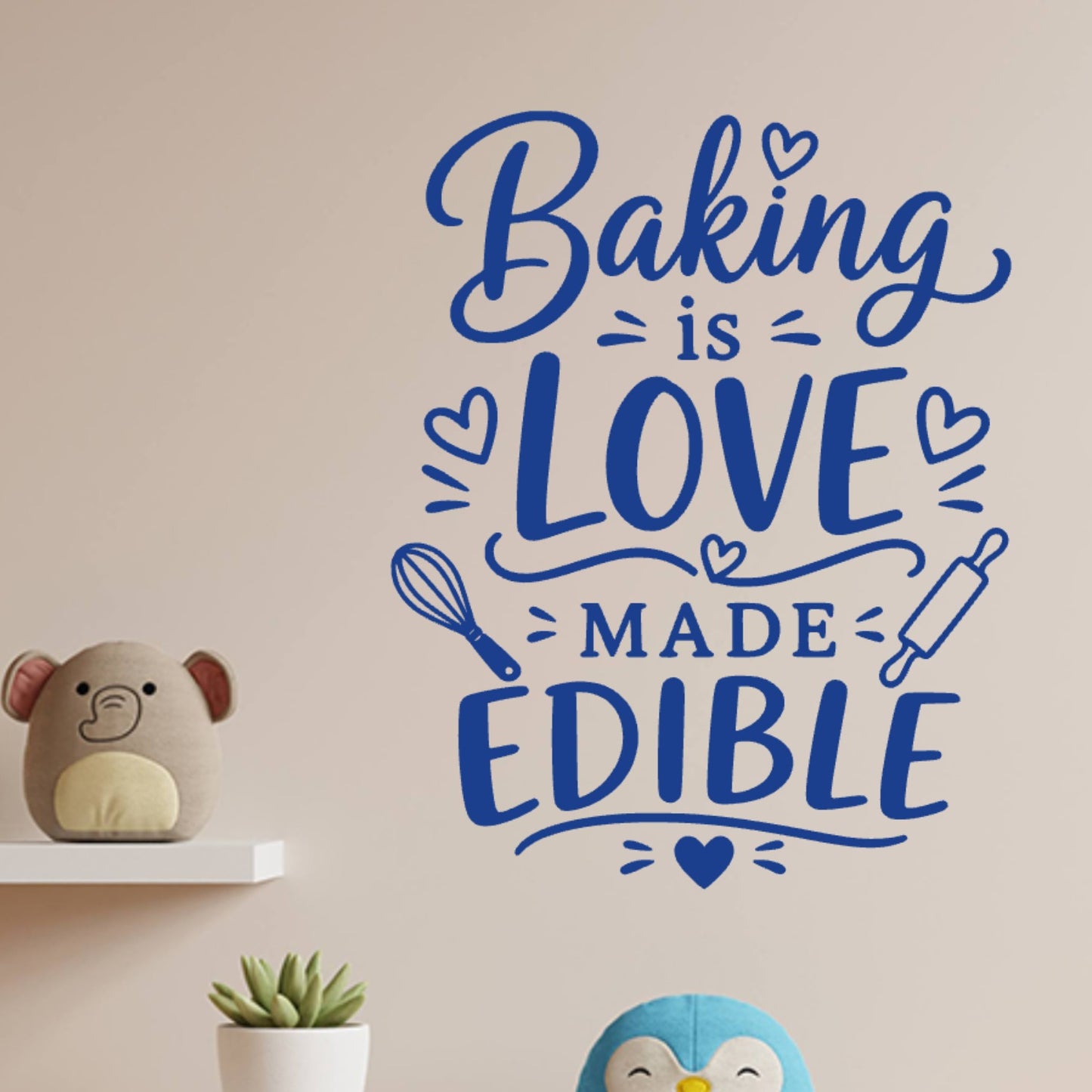 Baking is Love Made Edible Wall Sticker – Kitchen Quote Decal