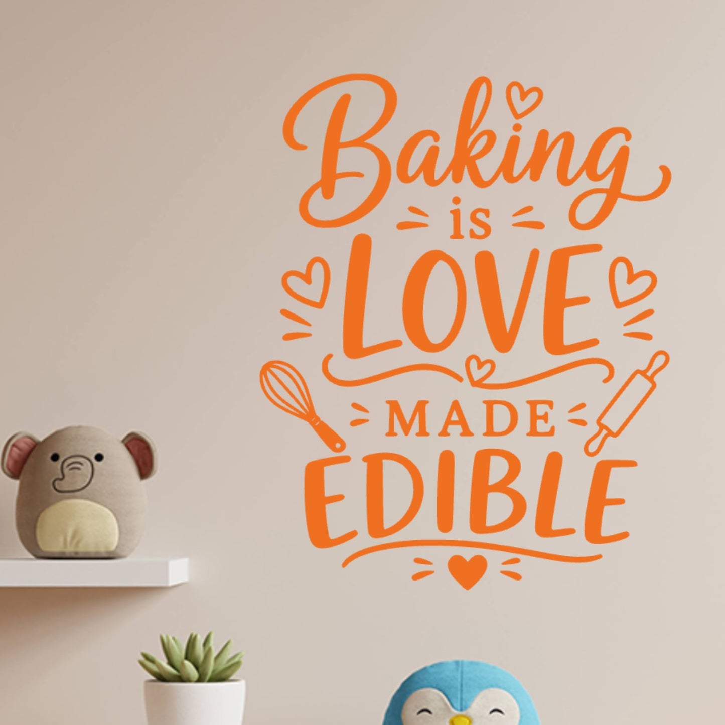 Baking is Love Made Edible Wall Sticker – Kitchen Quote Decal