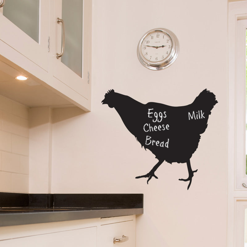 Chicken Chalkboard Wall Sticker - Rustic Kitchen Decal