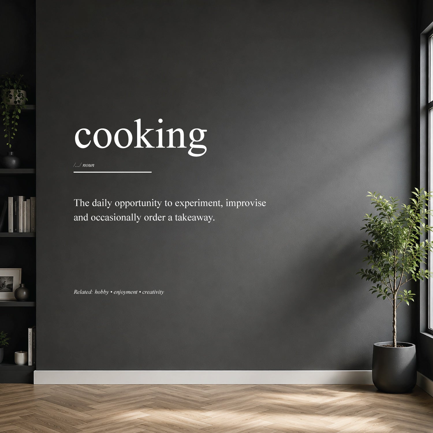 cooking dictionary definition wall sticker