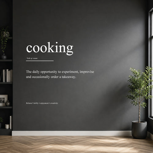 cooking dictionary definition wall sticker