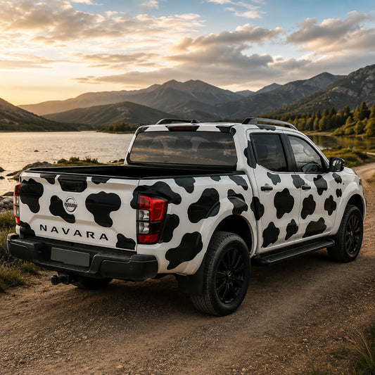 Nissan Navara Cow Print Side Graphics
