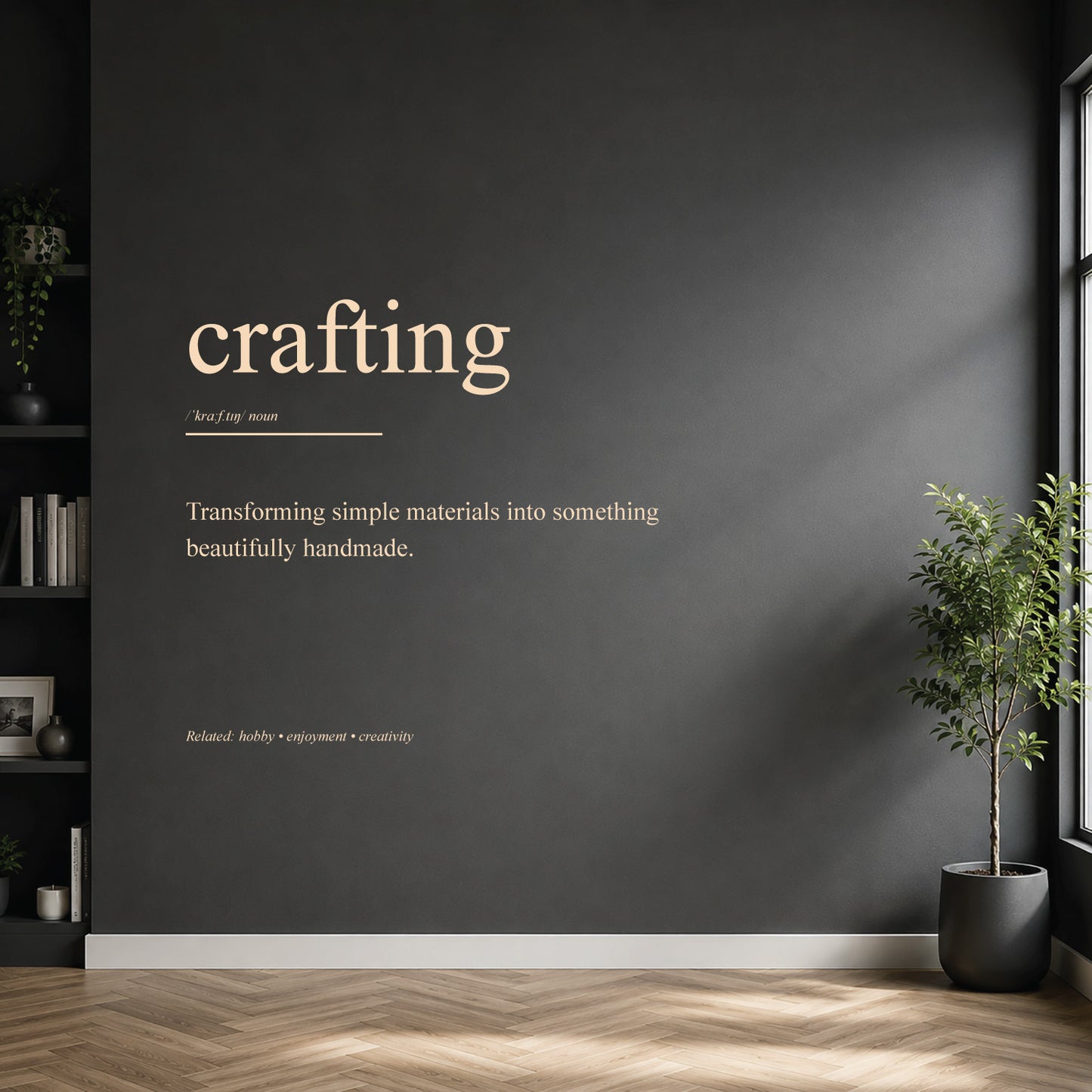 crafting dictionary definition wall sticker