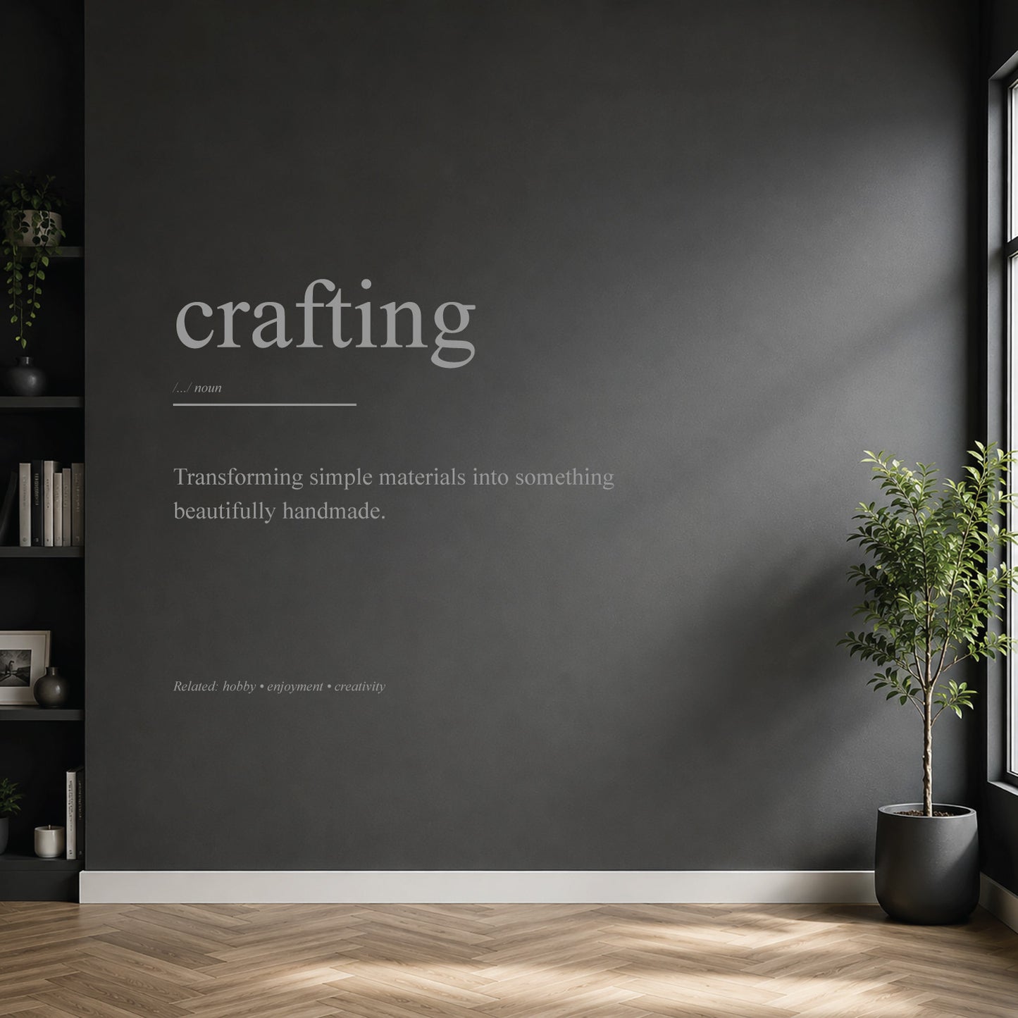 crafting dictionary definition wall sticker