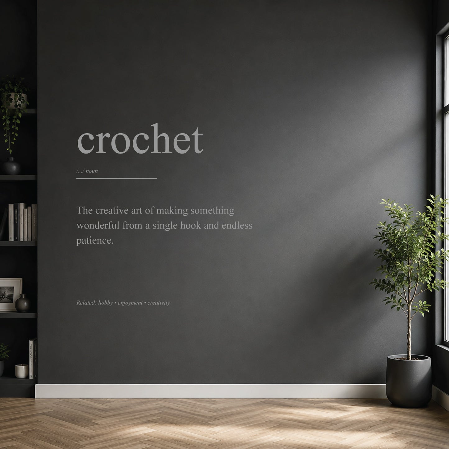 crochet dictionary definition wall sticker