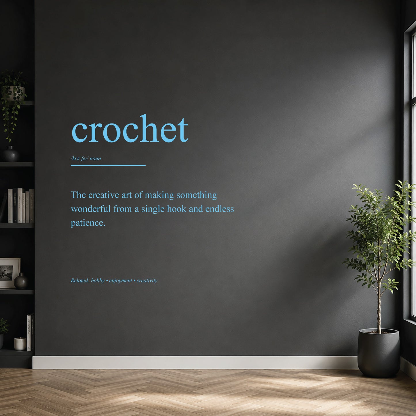 crochet dictionary definition wall sticker