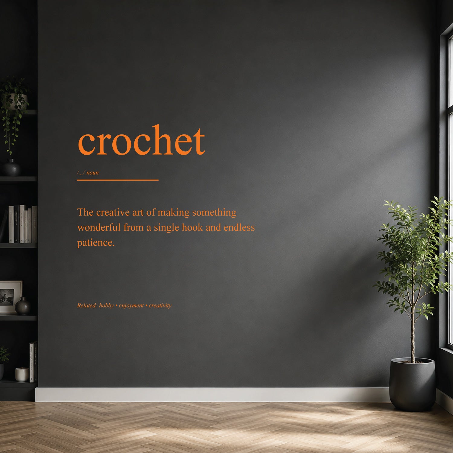 crochet dictionary definition wall sticker