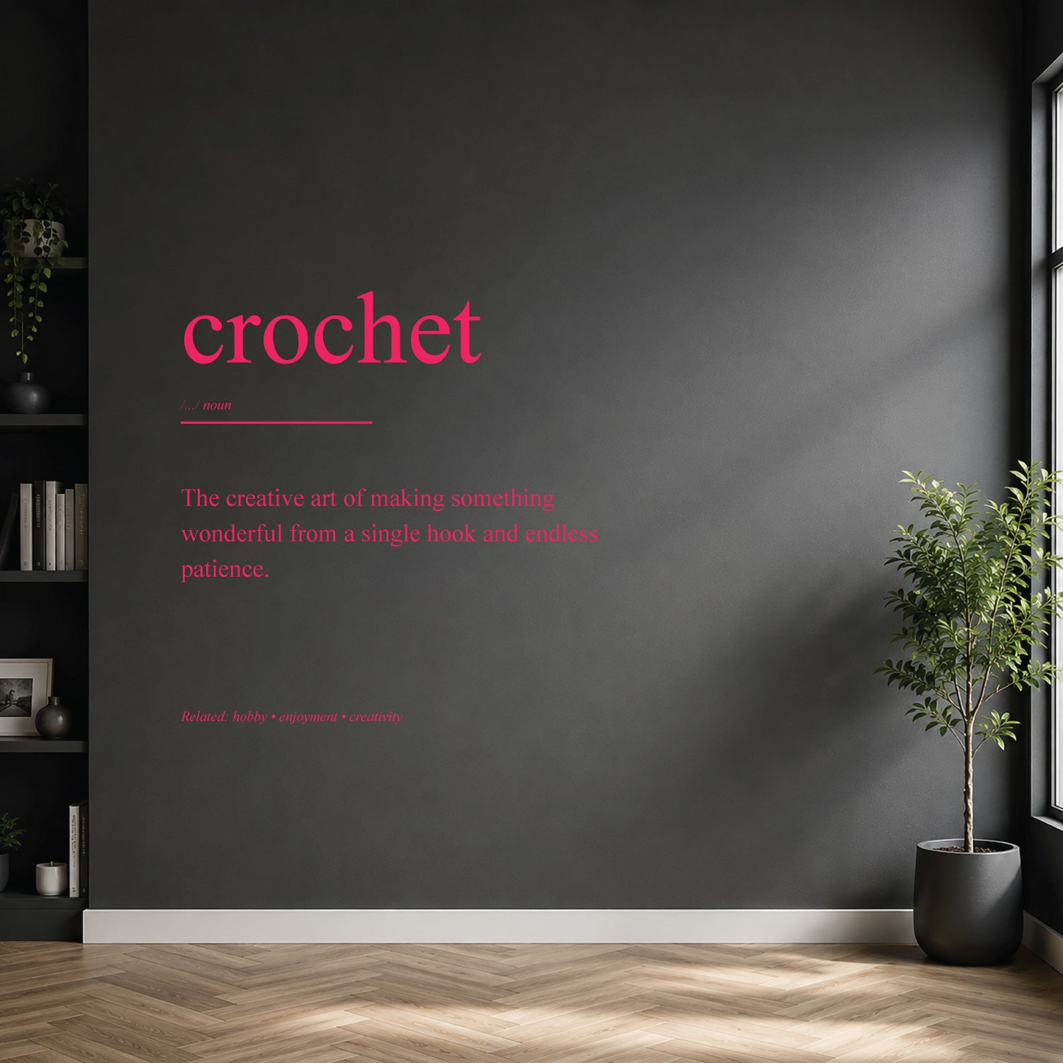 crochet dictionary definition wall sticker