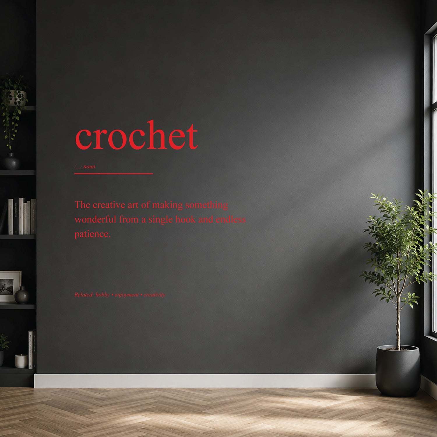 crochet dictionary definition wall sticker