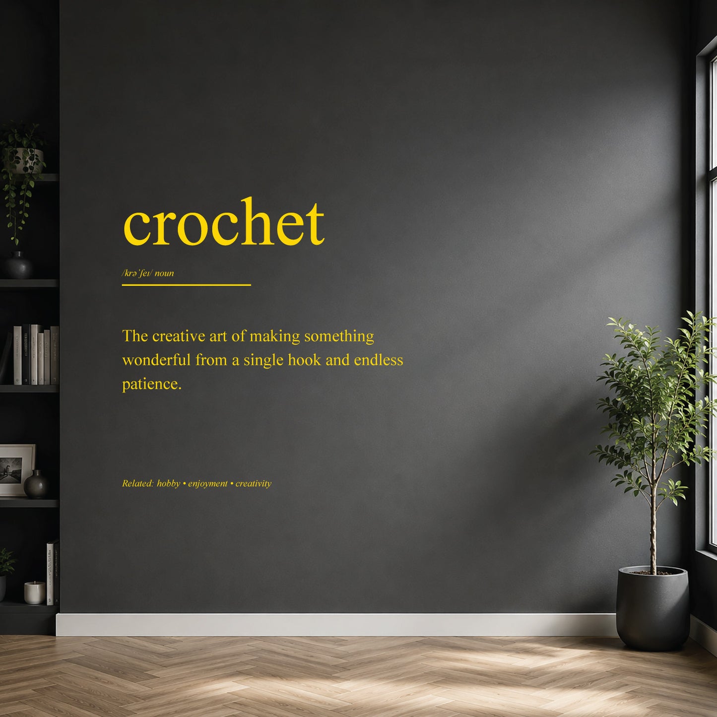crochet dictionary definition wall sticker