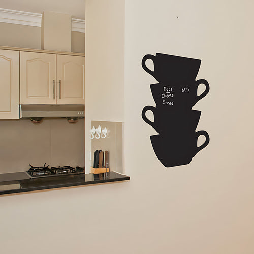 Cups Chalkboard Wall Sticker ‚Äì Kitchen Blackboard Vinyl Decal