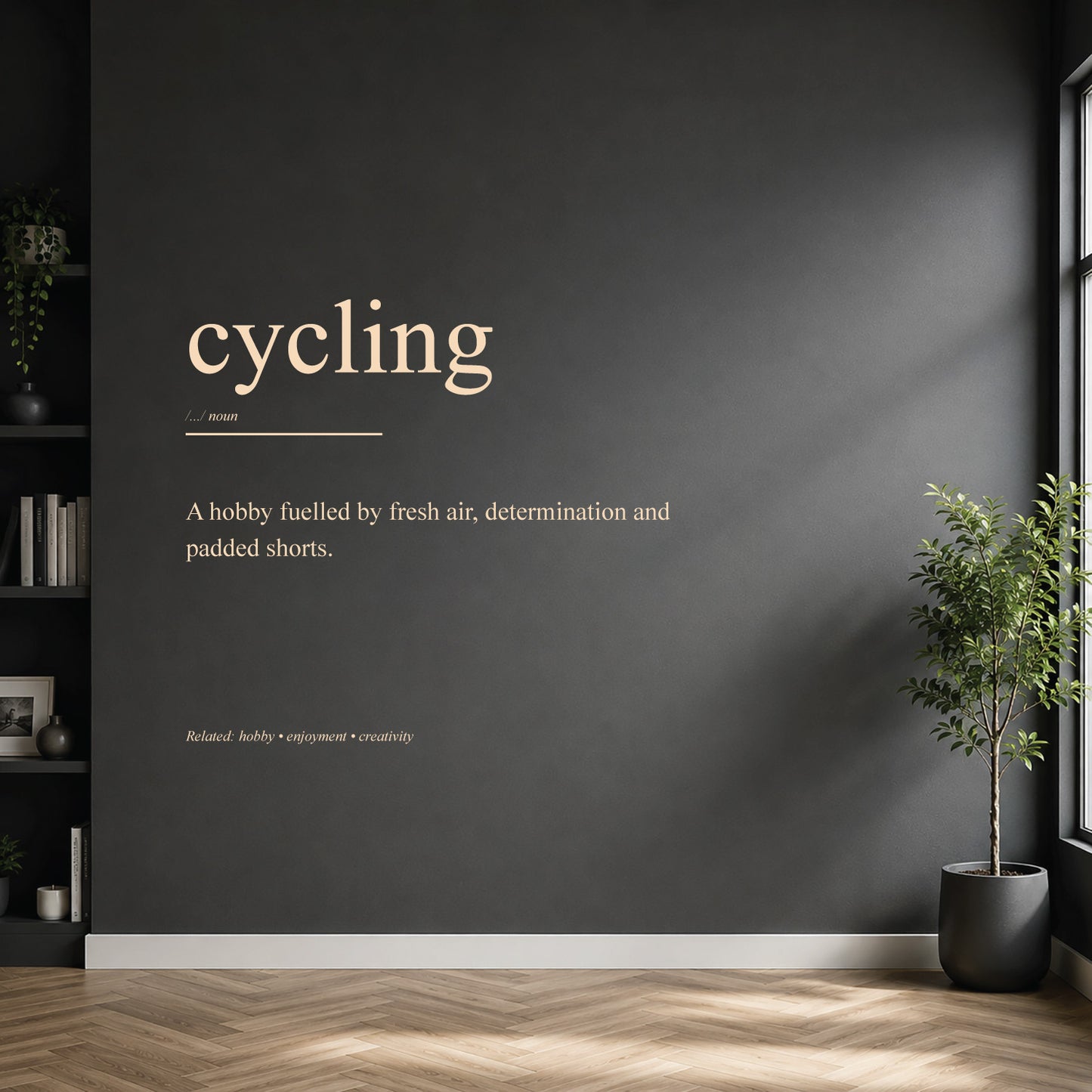cycling dictionary definition wall sticker