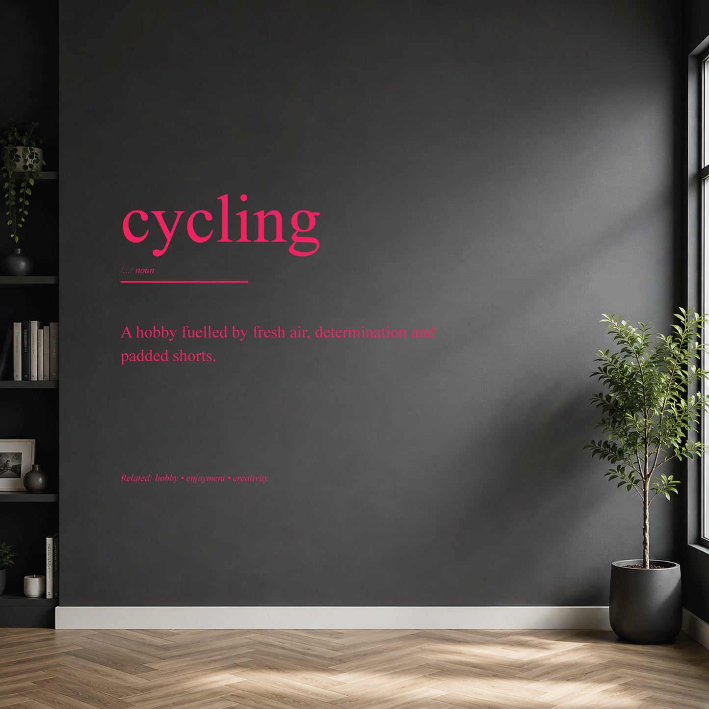 cycling dictionary definition wall sticker