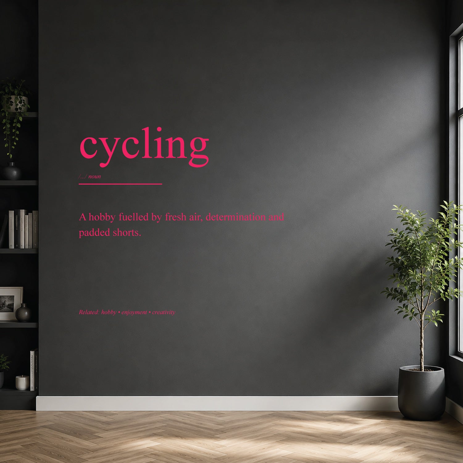 cycling dictionary definition wall sticker