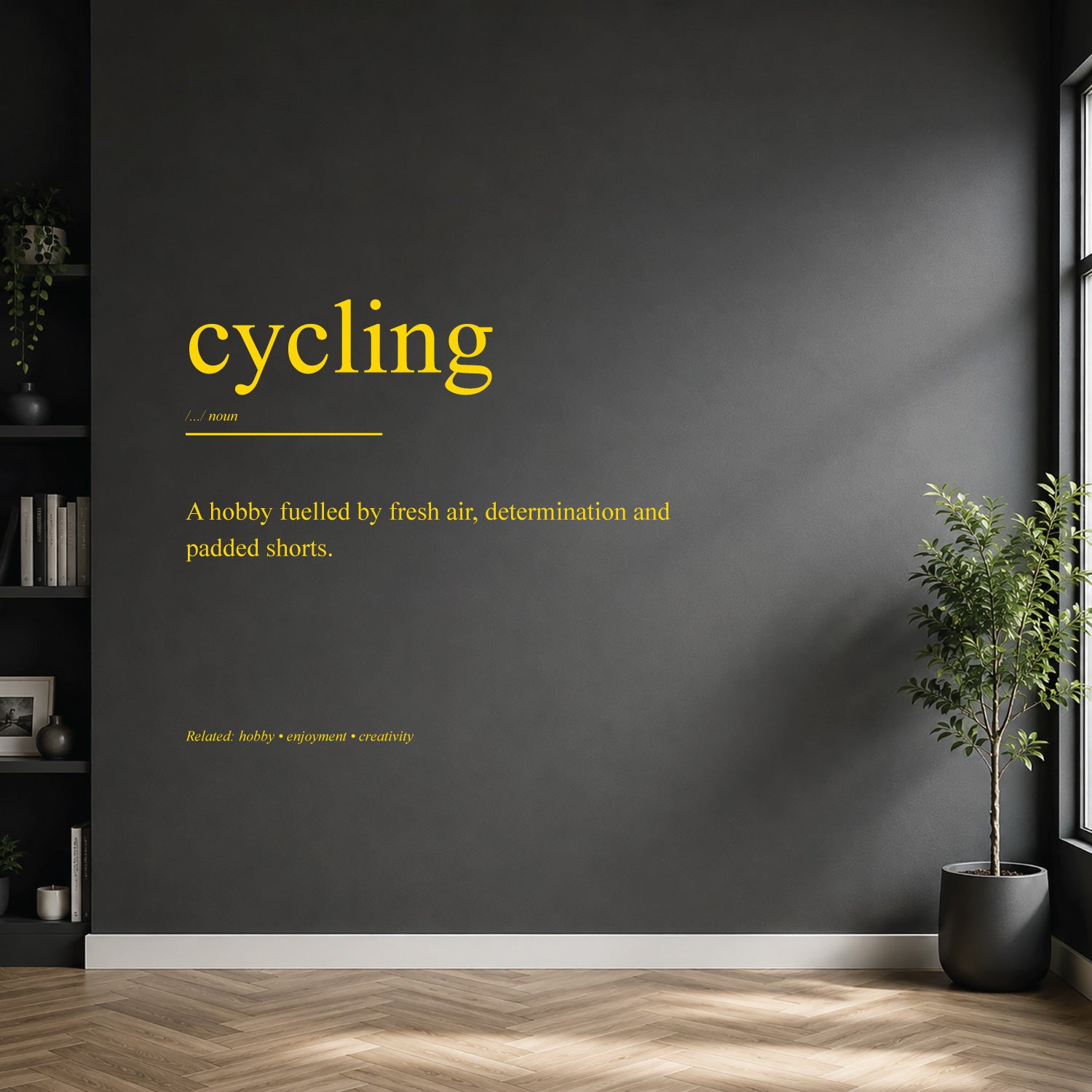 cycling dictionary definition wall sticker