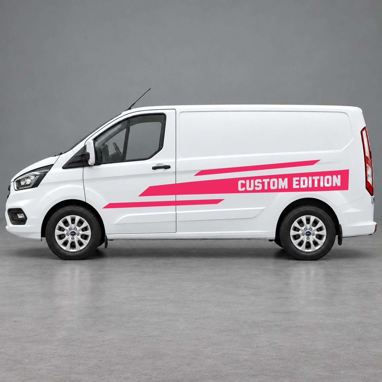 Ford Transit Custom Custom Edition Speed Side Stripes in Pink