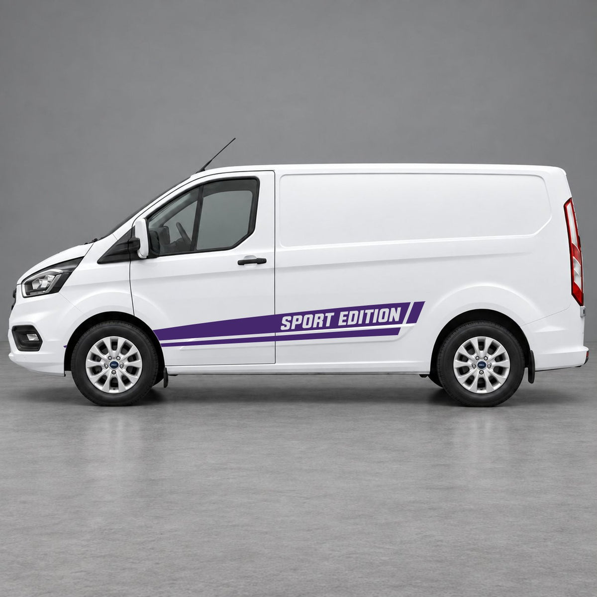 Ford Transit Custom Sport Edition Lower Side Stripes in Purple