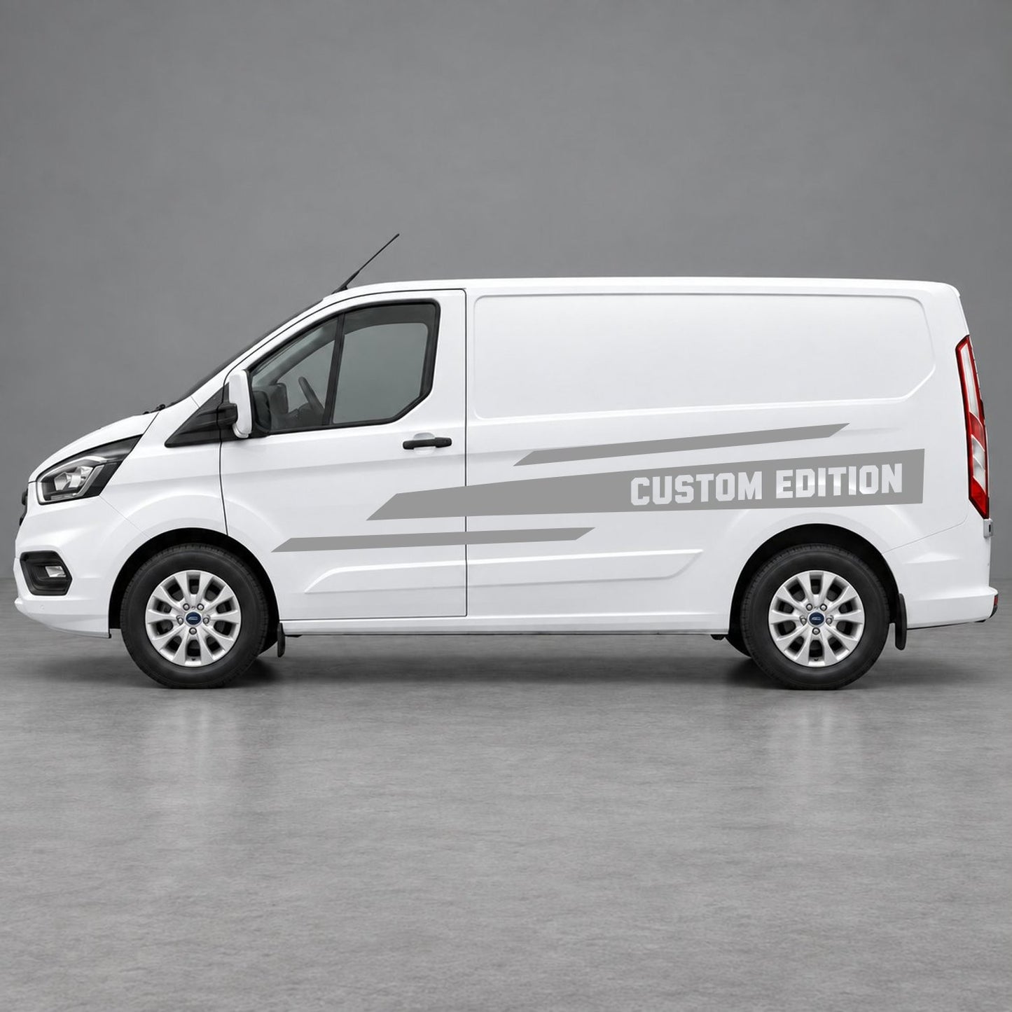 Ford Transit Custom Custom Edition Speed Side Stripes in Grey
