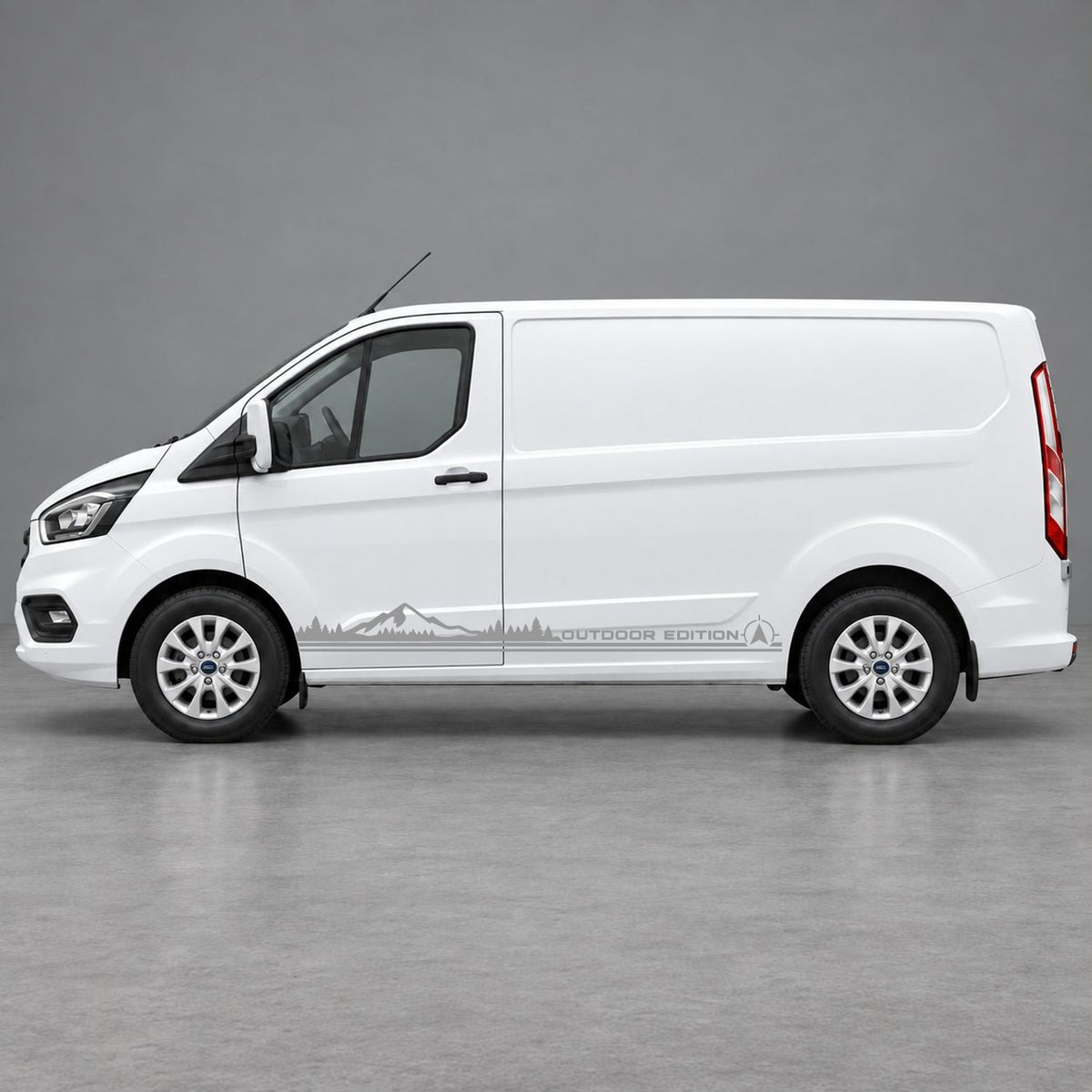 Ford Transit Custom Outdoor Edition Mountain Side Stripes in Grey