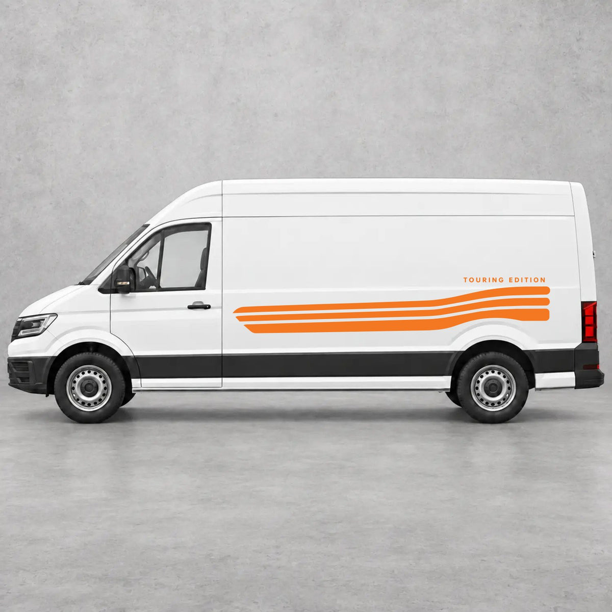 VW Crafter Touring Edition Side Stripes in Orange & Orange