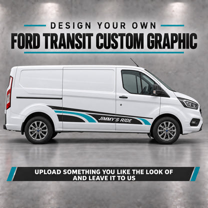 Design Your Own Ford Transit Custom Side Graphics – Custom Two-Colour Van Decals