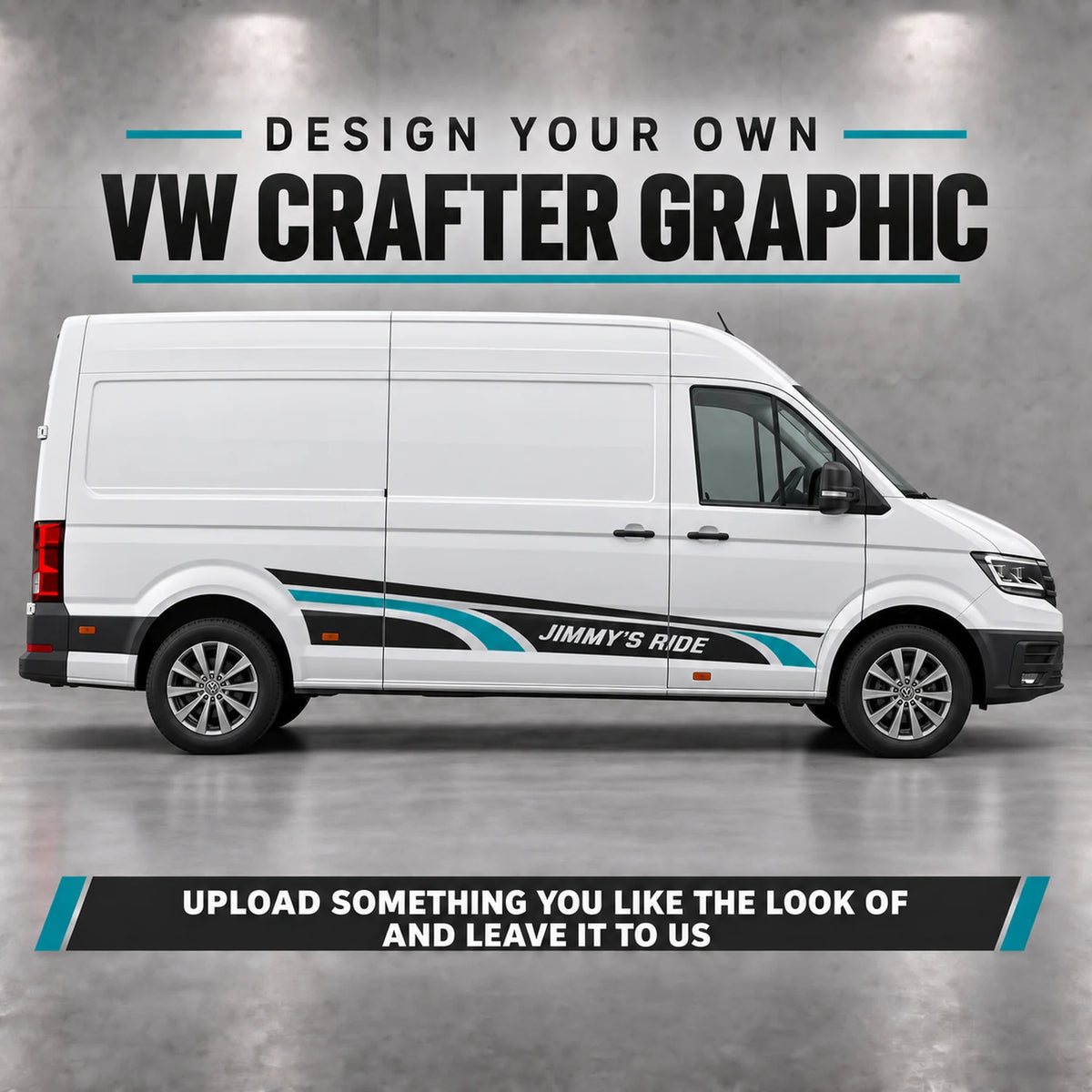 Design Your Own VW Crafter Side Graphics – Custom Two-Colour Van Decals