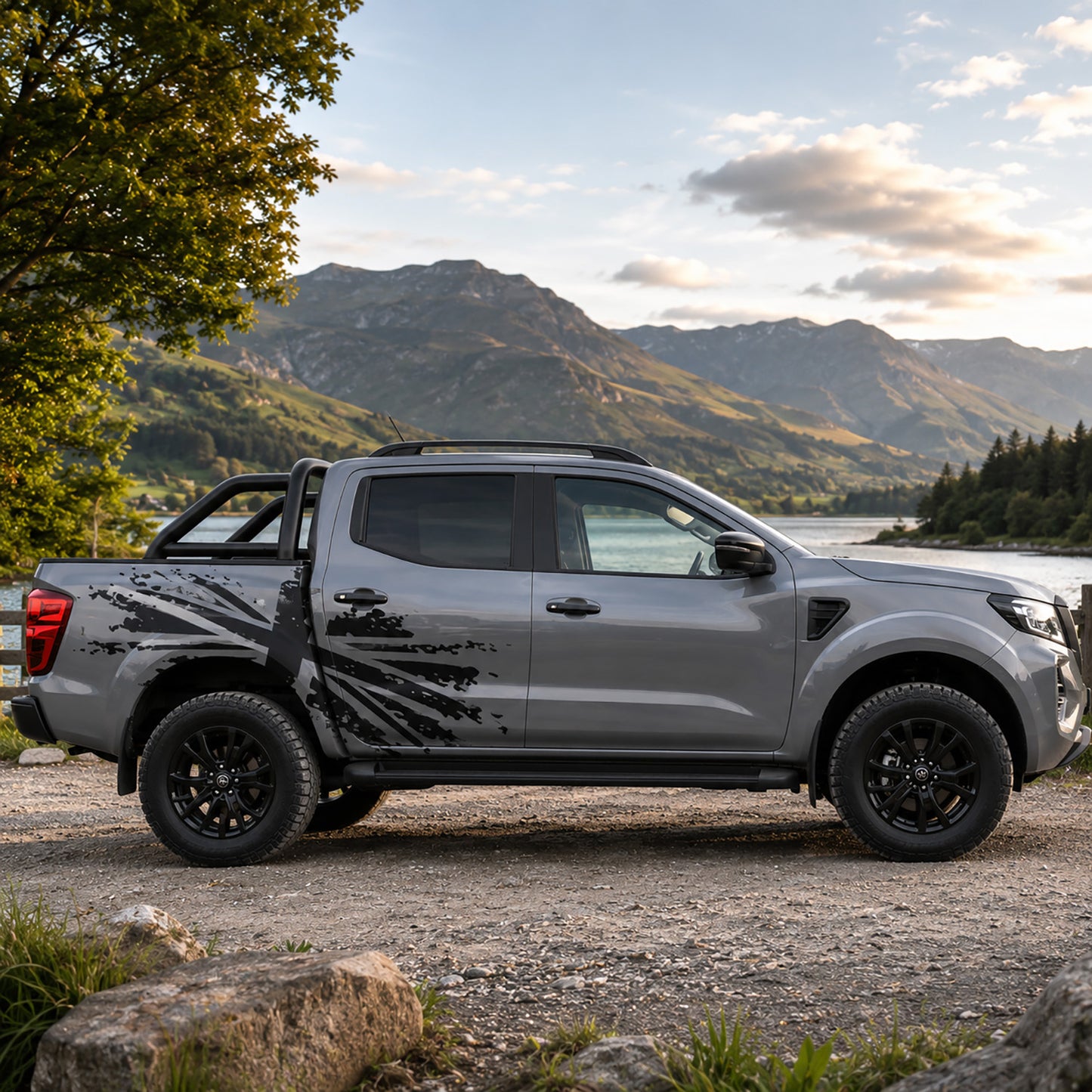 Nissan Navara Union Jack Diagonal Side Graphics