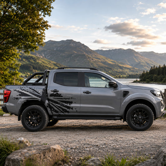 Nissan Navara Union Jack Diagonal Side Graphics