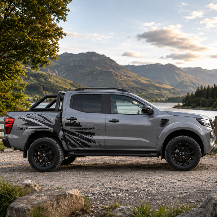 Nissan Navara Union Jack Diagonal Side Graphics