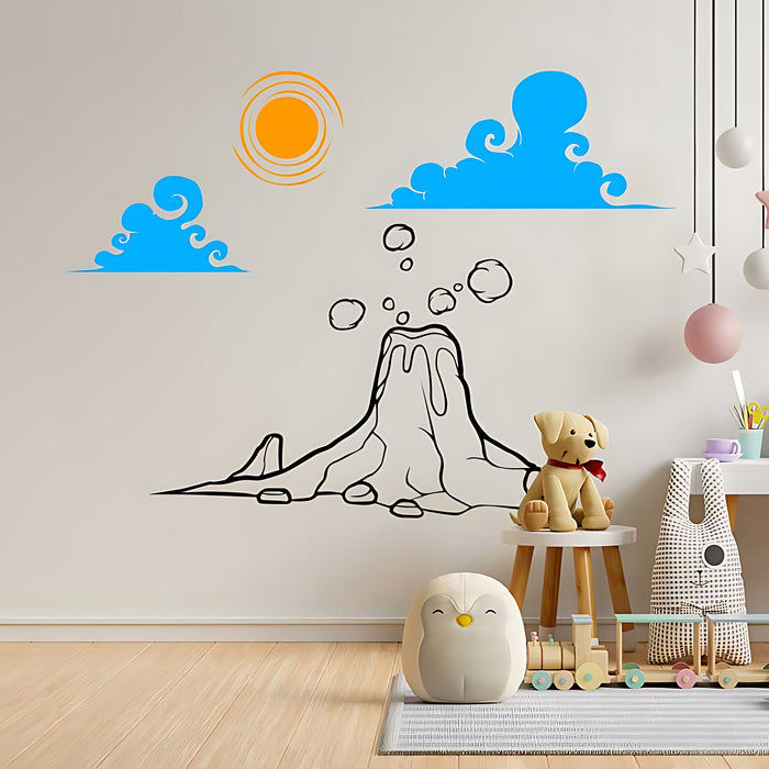 Volcano Dino Adventure Nursery Wall Sticker