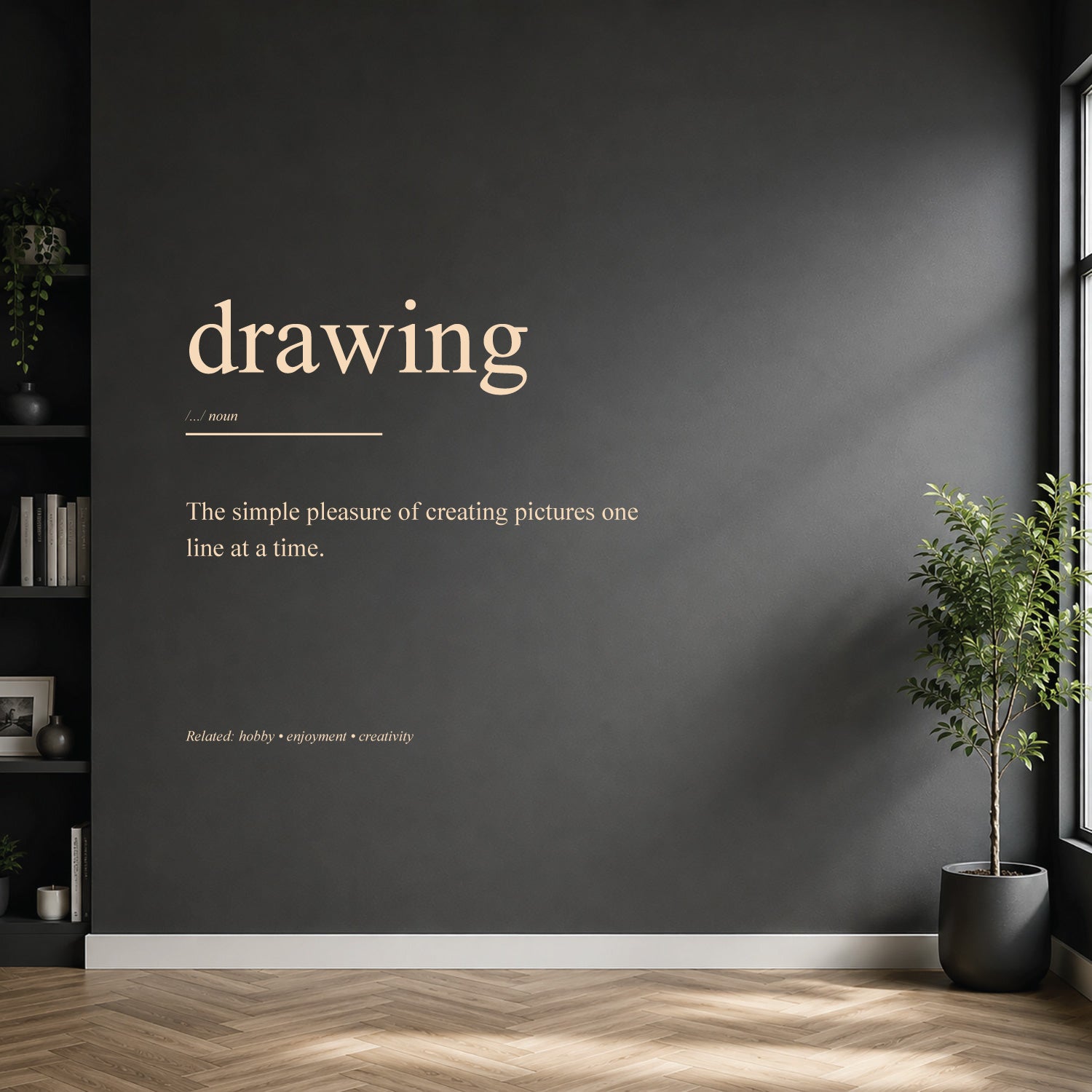 drawing dictionary definition wall sticker