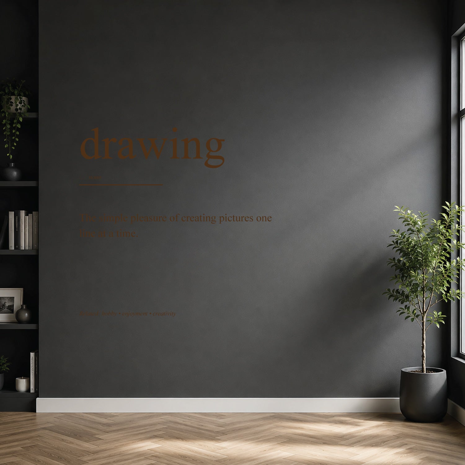 drawing dictionary definition wall sticker