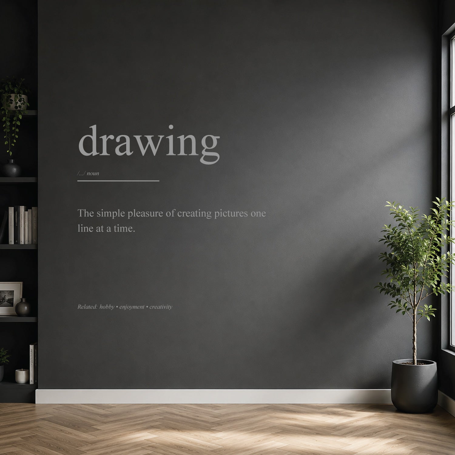 drawing dictionary definition wall sticker