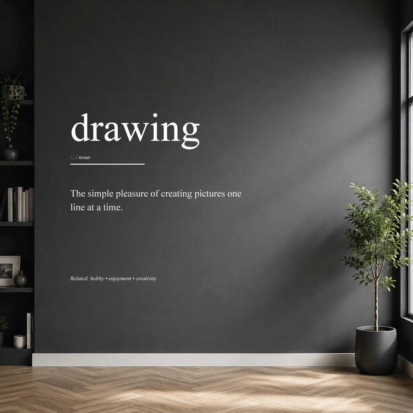 drawing dictionary definition wall sticker