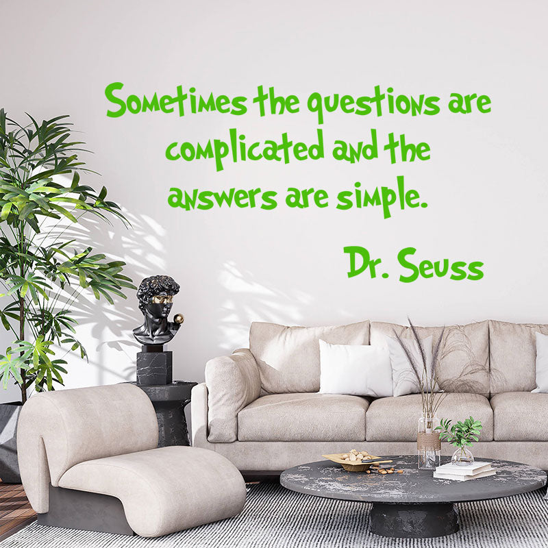 sometimes the questions are complicated wall sticker