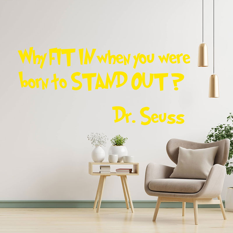 dr seuss quote wall sticker
