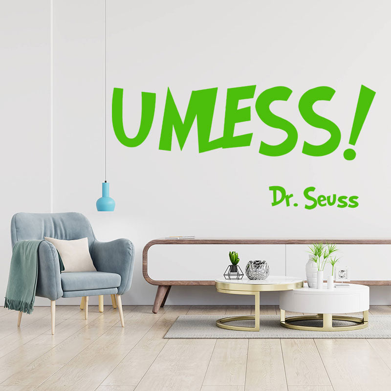 unless dr seuss wall sticker