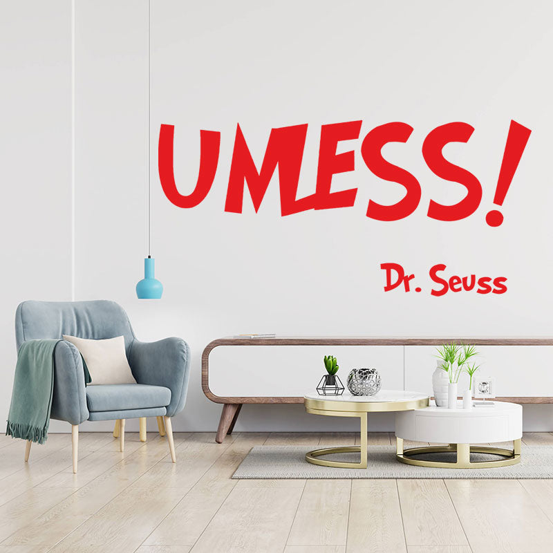 unless dr seuss wall sticker