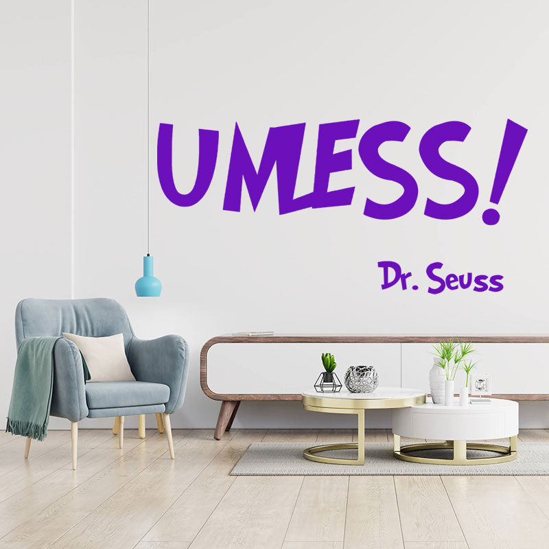 unless dr seuss wall sticker