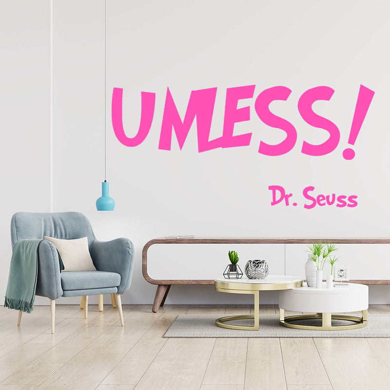 unless dr seuss wall sticker
