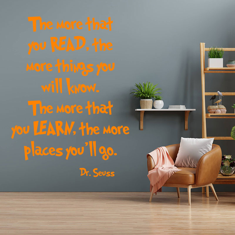 the more you read the wall sticker
