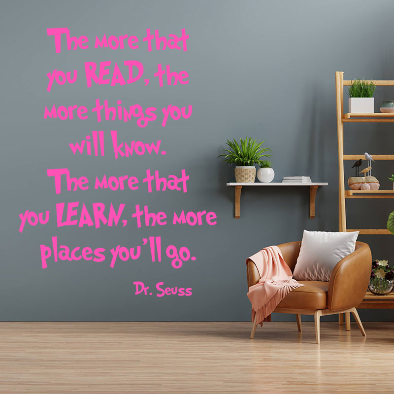 the more you read the wall sticker