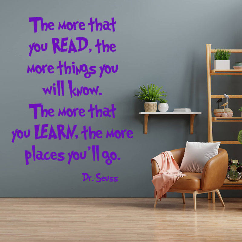 the more you read the wall sticker
