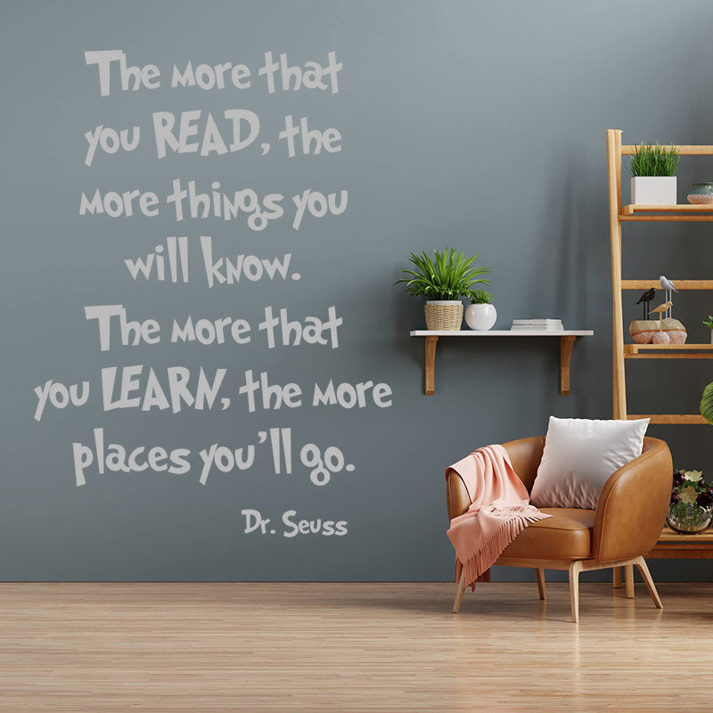 the more you read the wall sticker