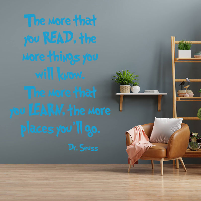 the more you read the wall sticker
